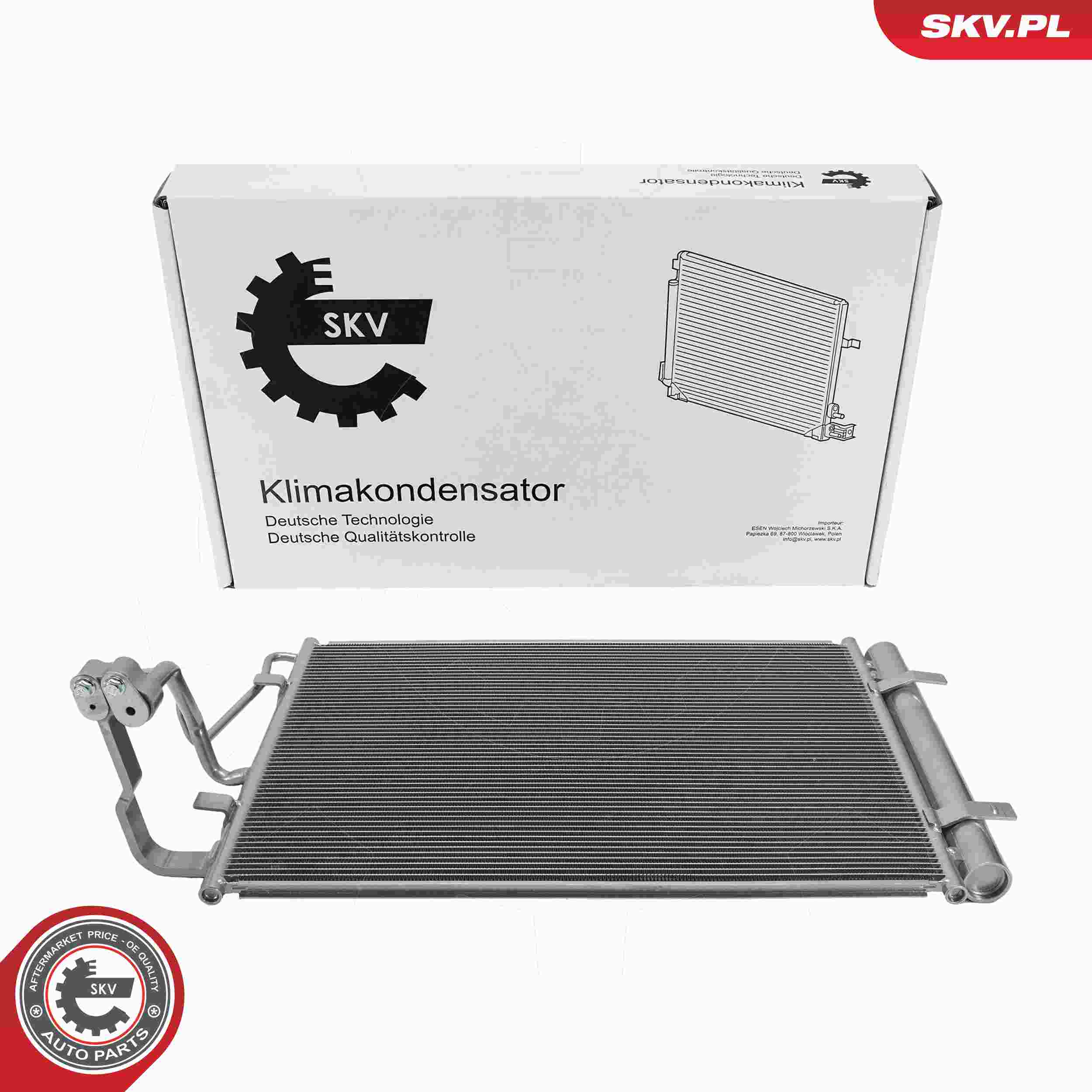 ESEN SKV Kondensor, klimaanlæg 86skv201 for KIA