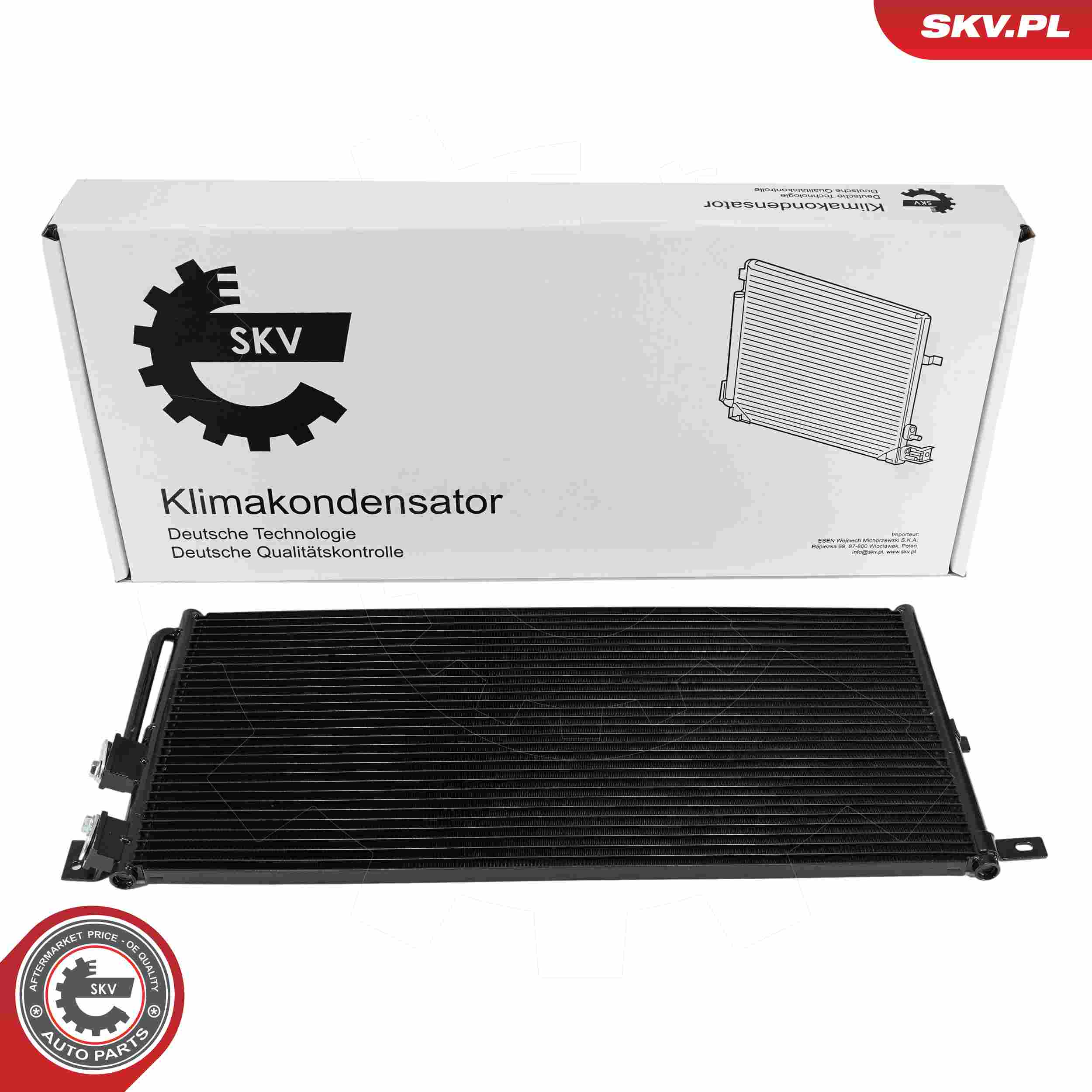 ESEN SKV Kondensor, klimaanlæg 86skv619 for JAGUAR