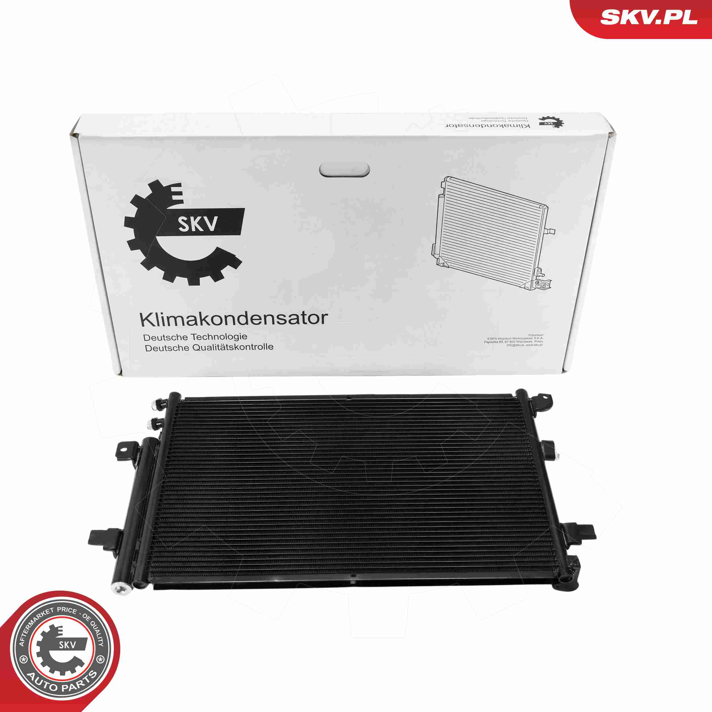 ESEN SKV Kondensor, klimaanlæg 86skv358 for CHRYSLER