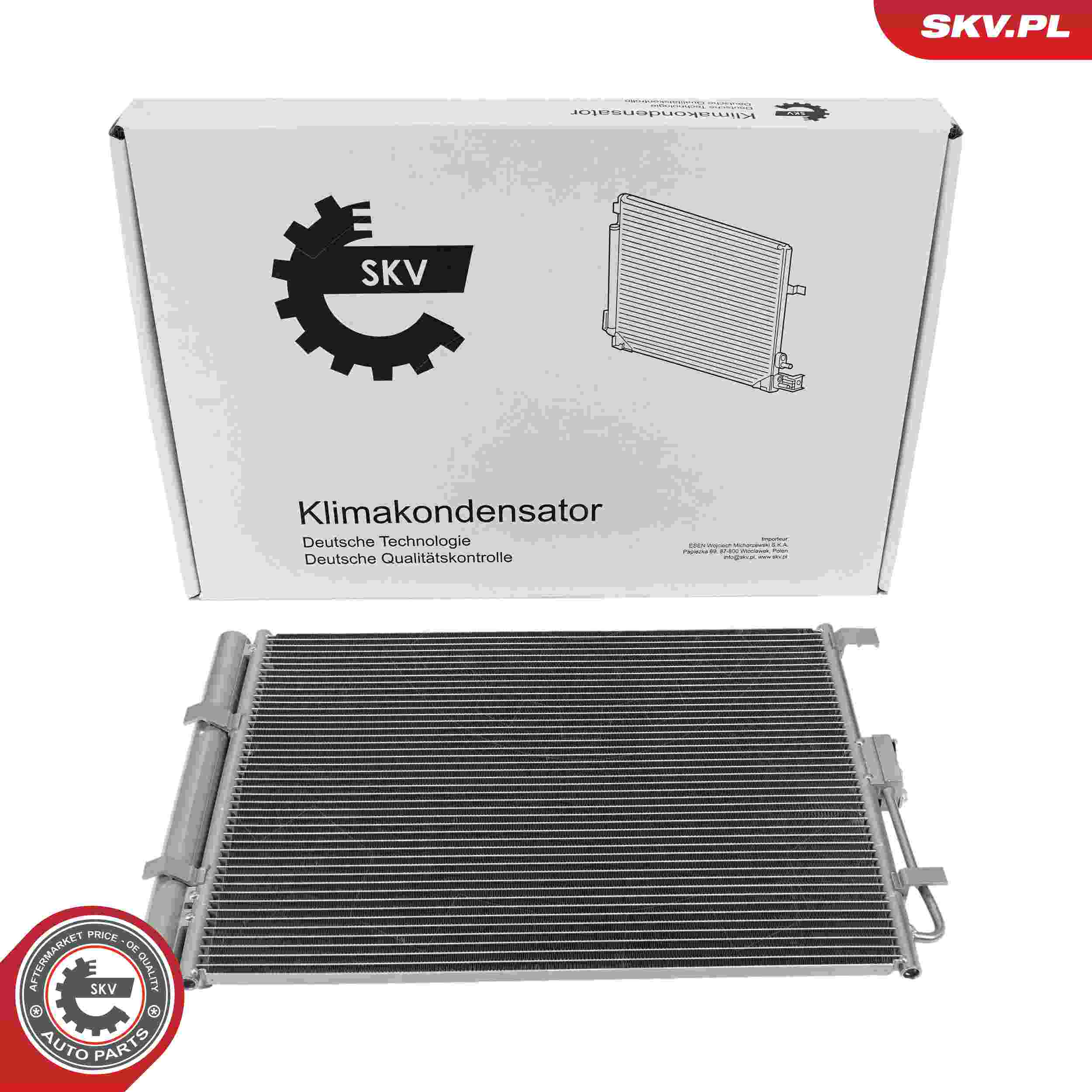 ESEN SKV Kondensor, klimaanlæg 86skv072 for KIA