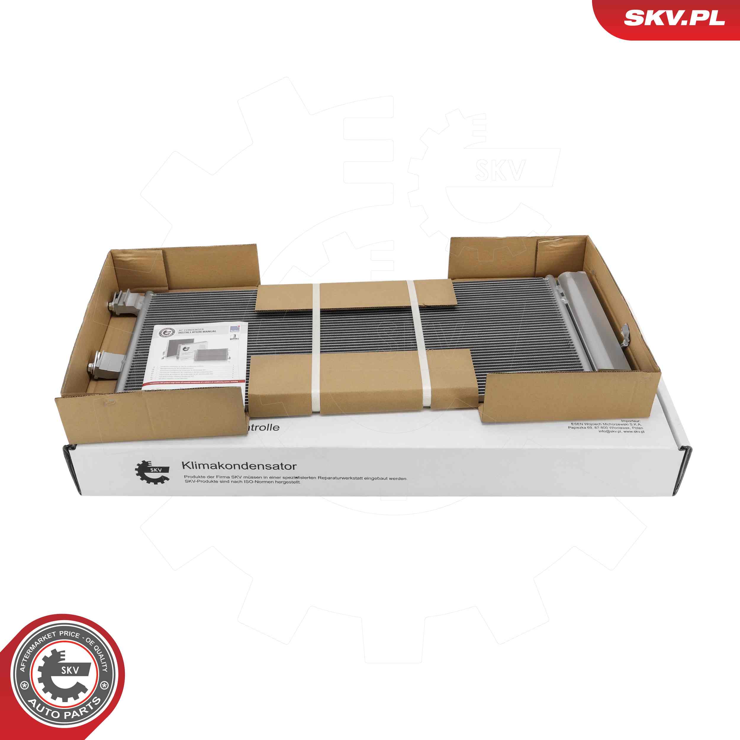 ESEN SKV Kondensor, klimaanlæg 86skv490 for VAUXHALL