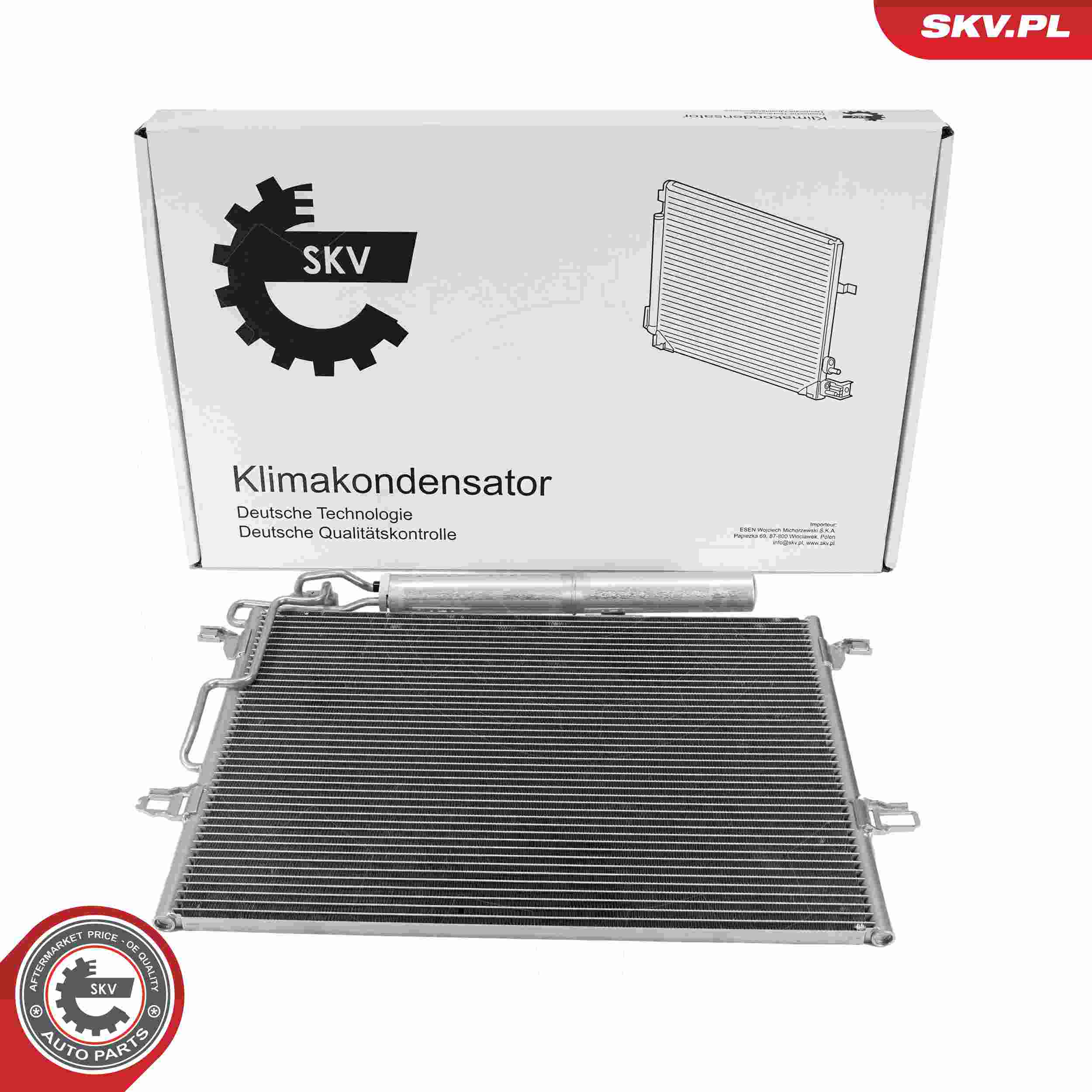 ESEN SKV Kondensor, klimaanlæg 86skv084 for MERCEDES-BENZ MERCEDES-BENZ (BBDC)