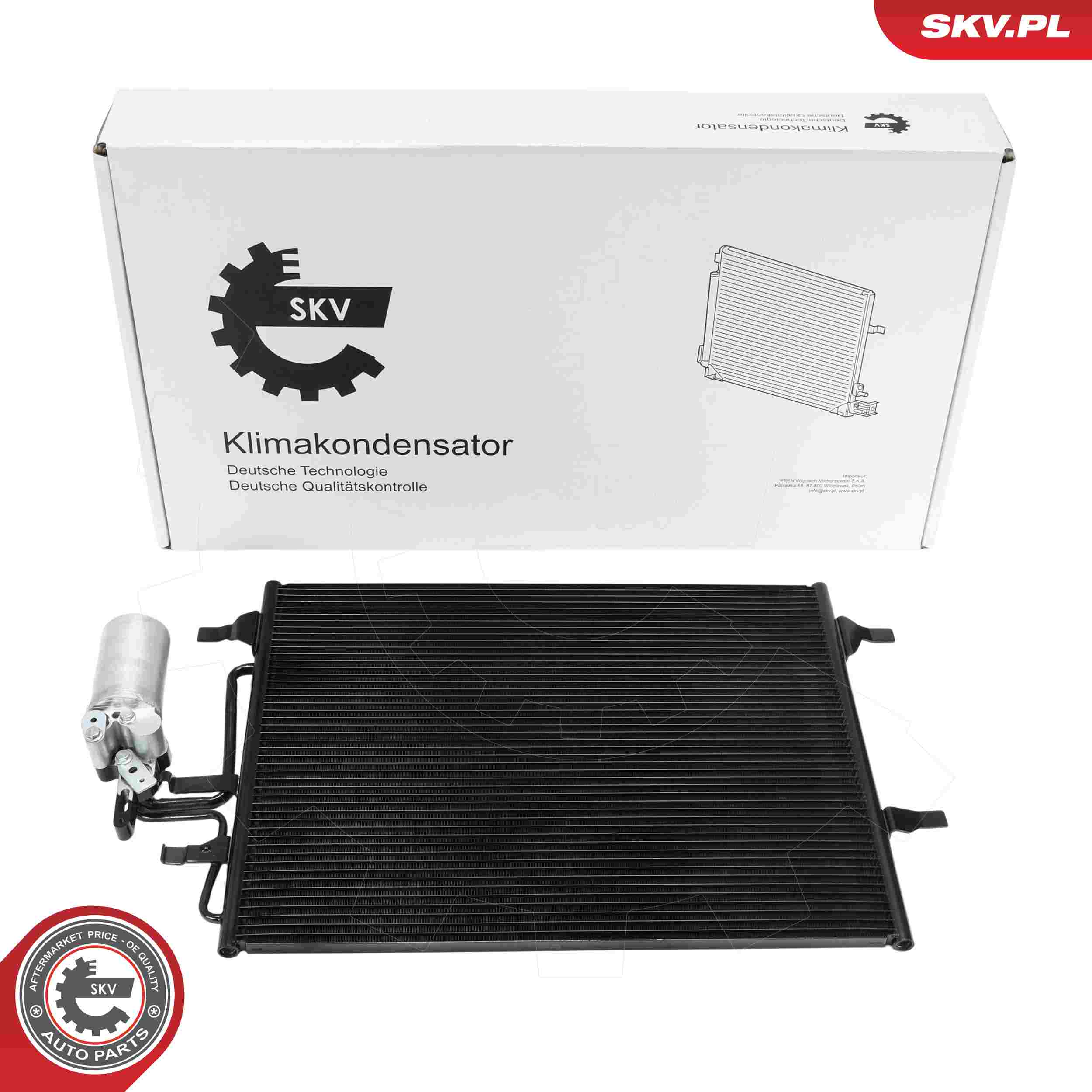 ESEN SKV Kondensor, klimaanlæg 86skv078 for VOLVO