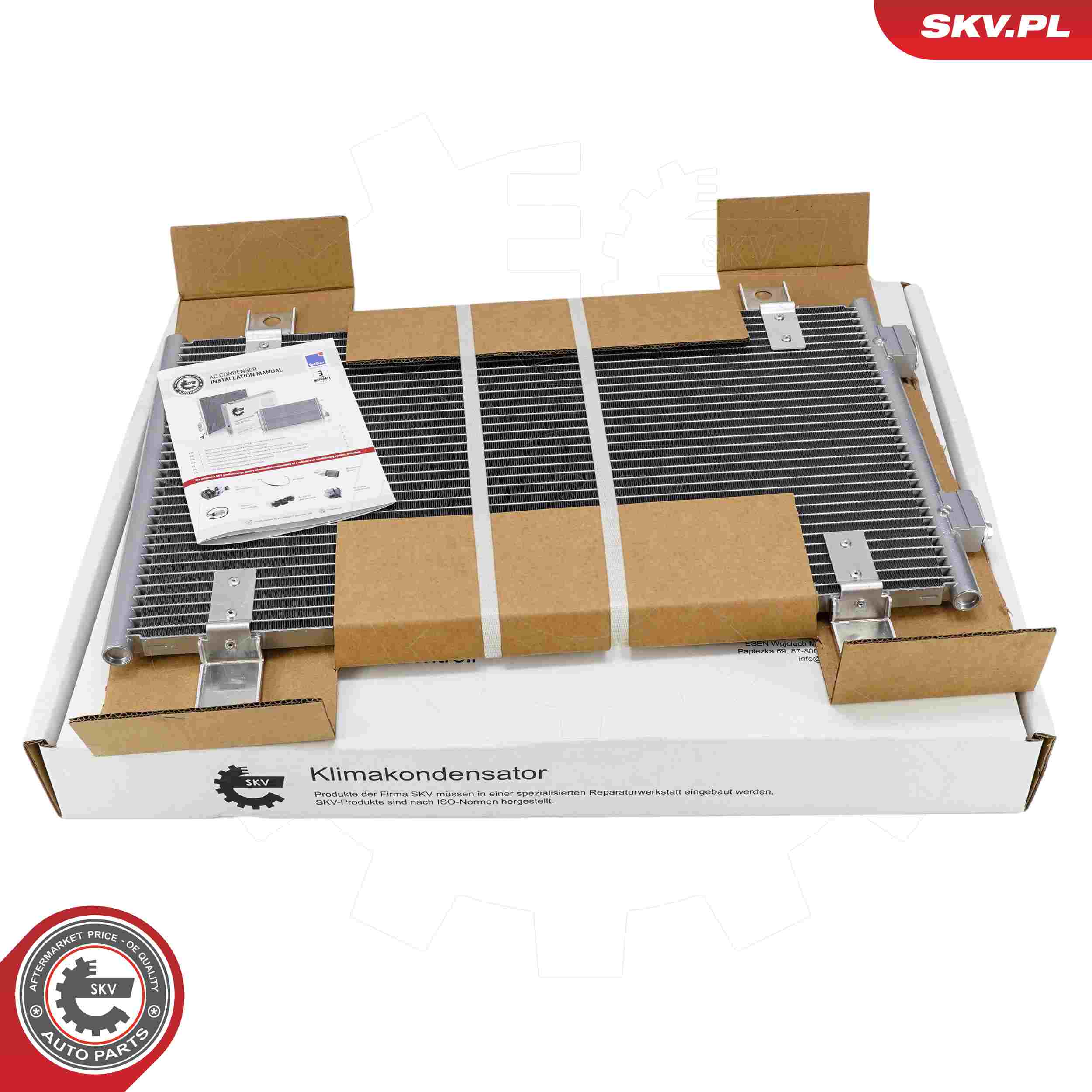ESEN SKV Kondensor, klimaanlæg 86skv310 for PEUGEOT