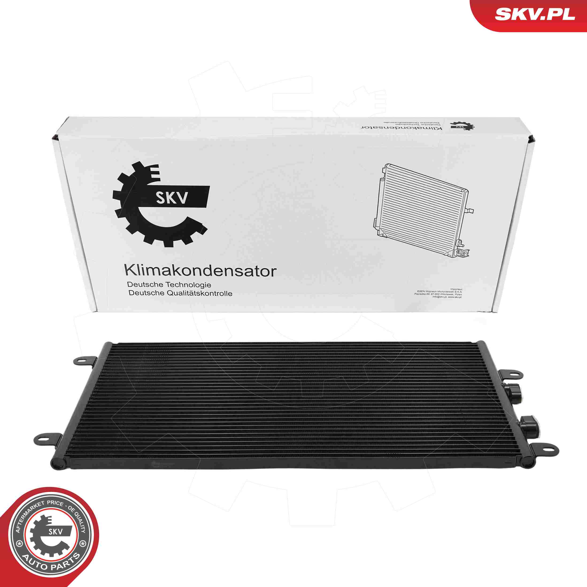 ESEN SKV Kondensor, klimaanlæg 86skv659 for ALFA ROMEO
