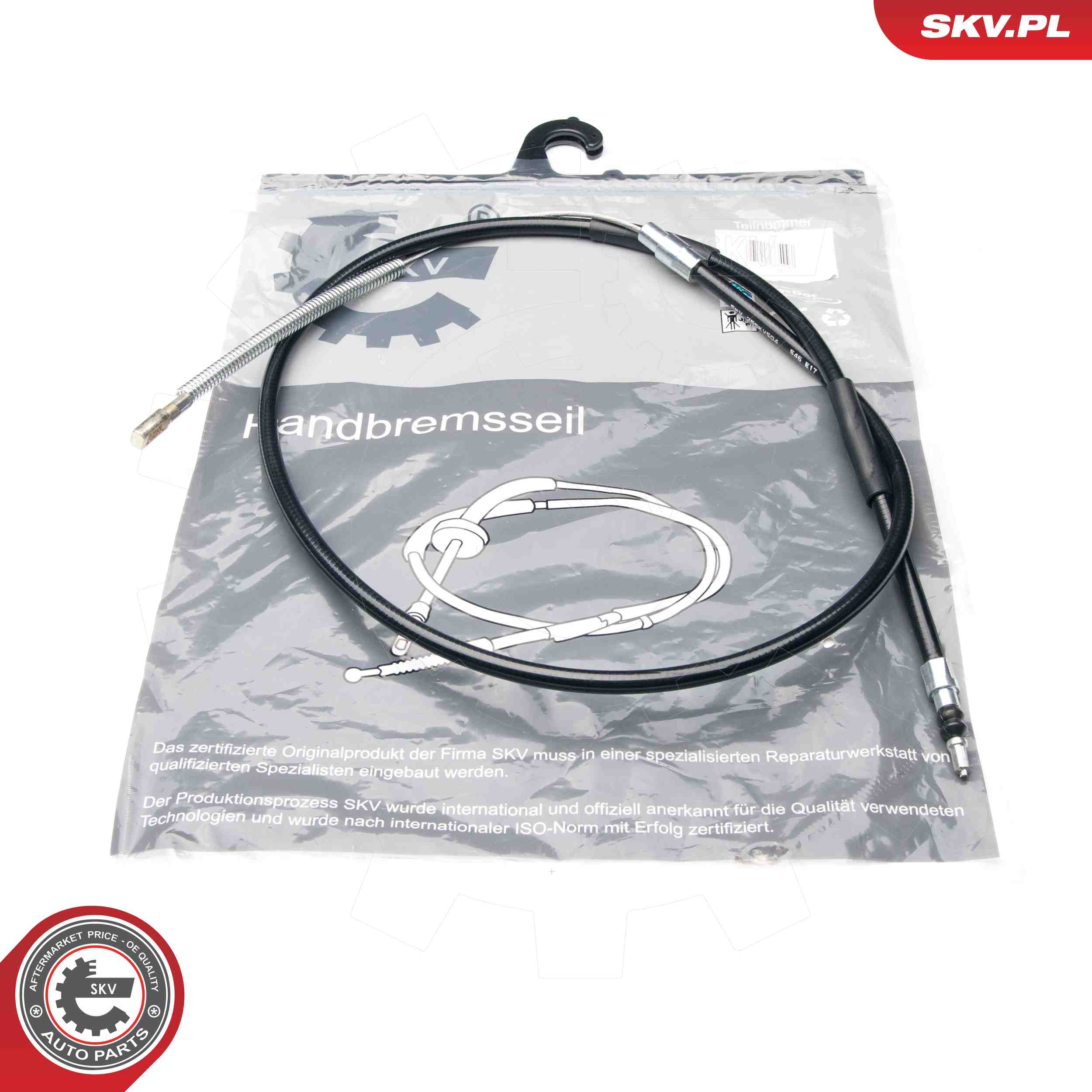 ESEN SKV Håndbremsekabel 25skv504 bagved til højre for VW VAG