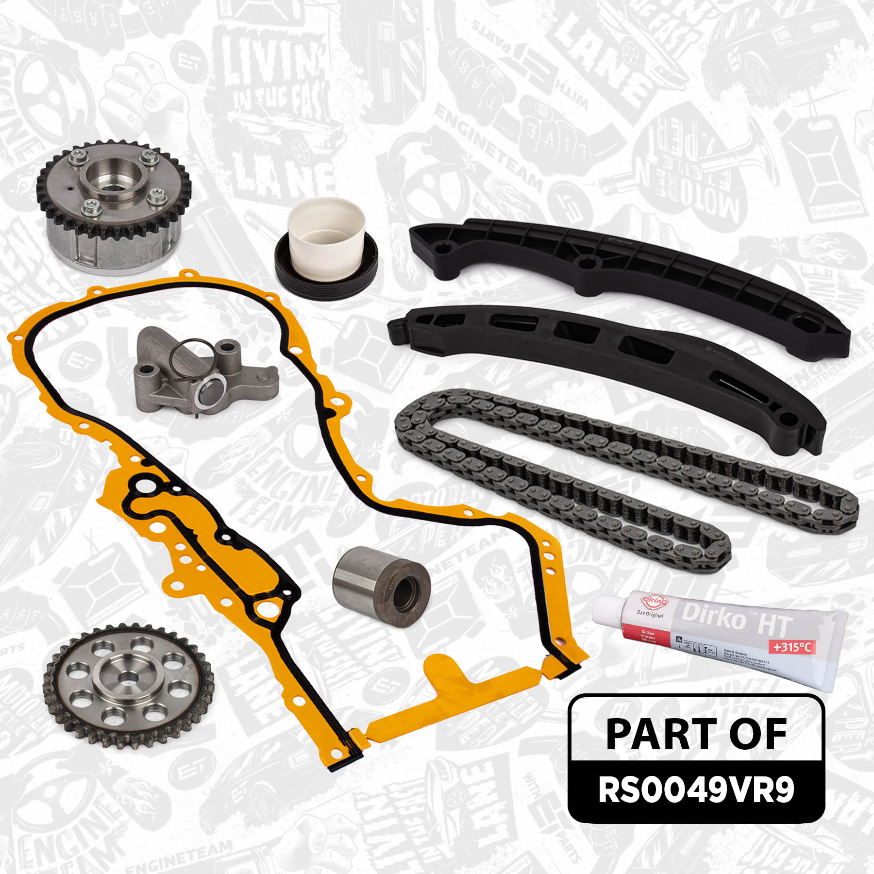 ET ENGINETEAM Styrekædesæt rs0049vr9 for VW