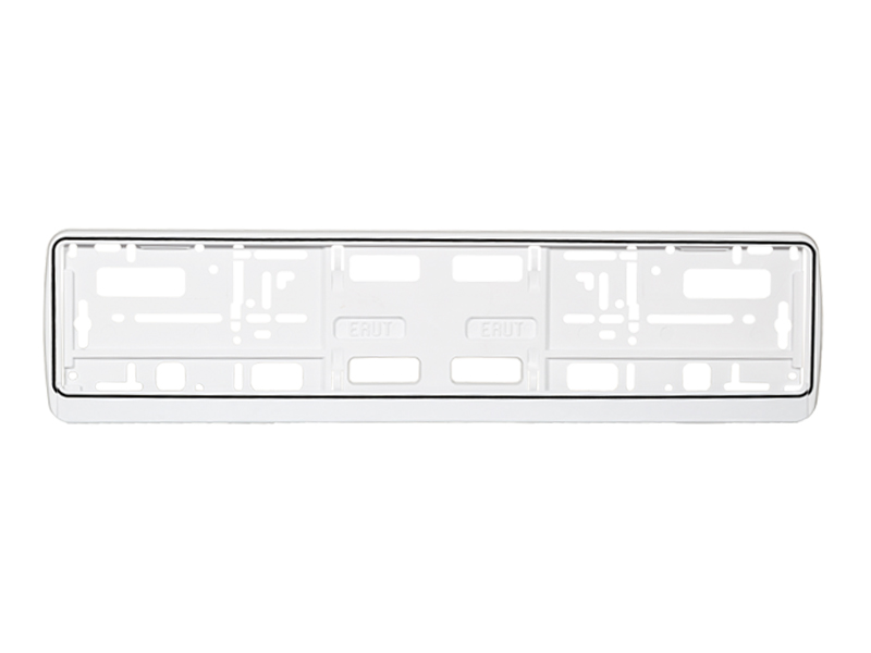 Nummerpladeholder plastic, hvid, ERICH UTSCH