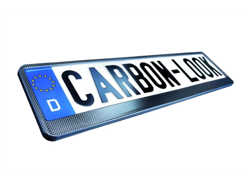 Nummerpladeholder plastic, carbon-look, ERICH UTSCH