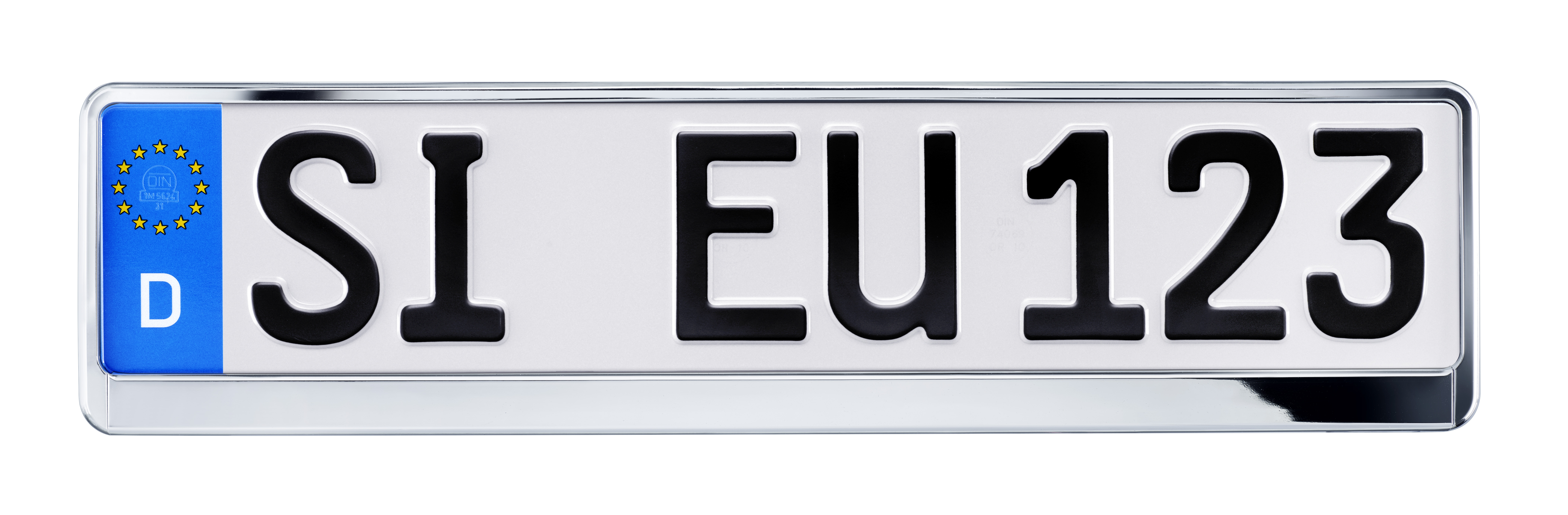 Nummerpladeholder plastic, krom, ERICH UTSCH