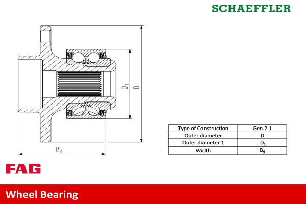 SCHAEFFLER FAG Hjullejesæt 713611110 for VW