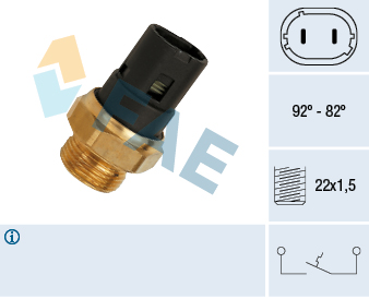 FAE Temperaturkontakt, kølerventilator 37250 for OPEL VAUXHALL RENAULT GENERAL MOTORS