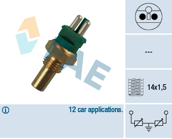 FAE Sensor, kølevæsketemp. 32510 for STANDARD AUTOMOBILE VW MERCEDES-BENZ