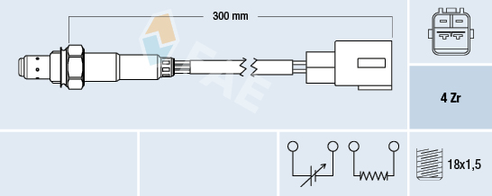 FAE Lambdasonde 77756 for TOYOTA