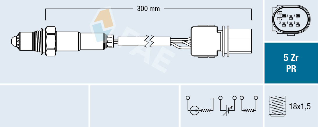 FAE Lambdasonde 75059 for STEYR FIAT JEEP PEUGEOT BMW CITROËN/PEUGEOT MINI DS