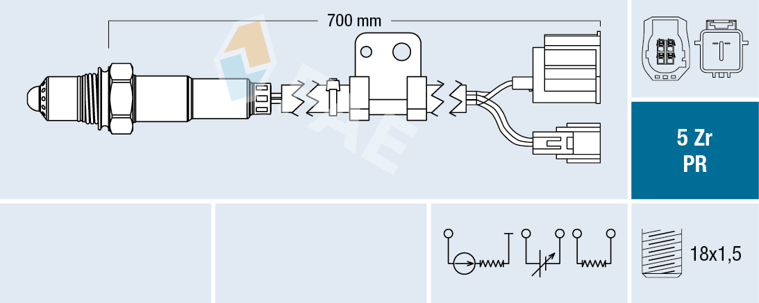 FAE Lambdasonde 75088 for MAZDA