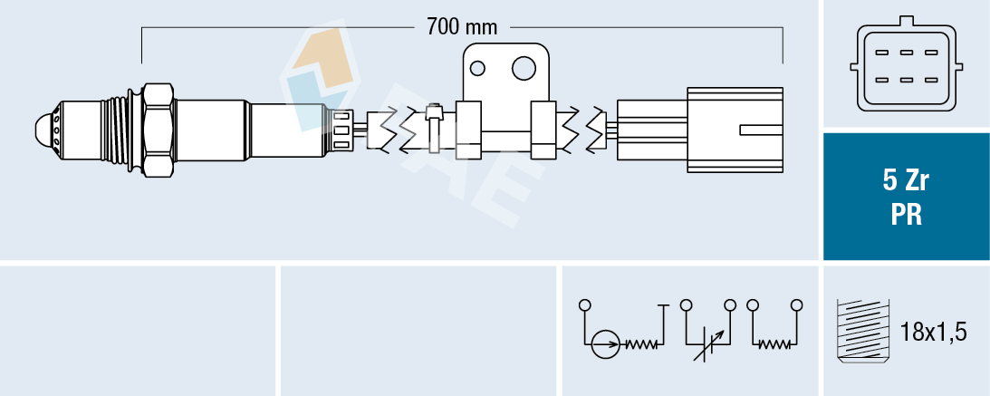 FAE Lambdasonde 75090 for MAZDA