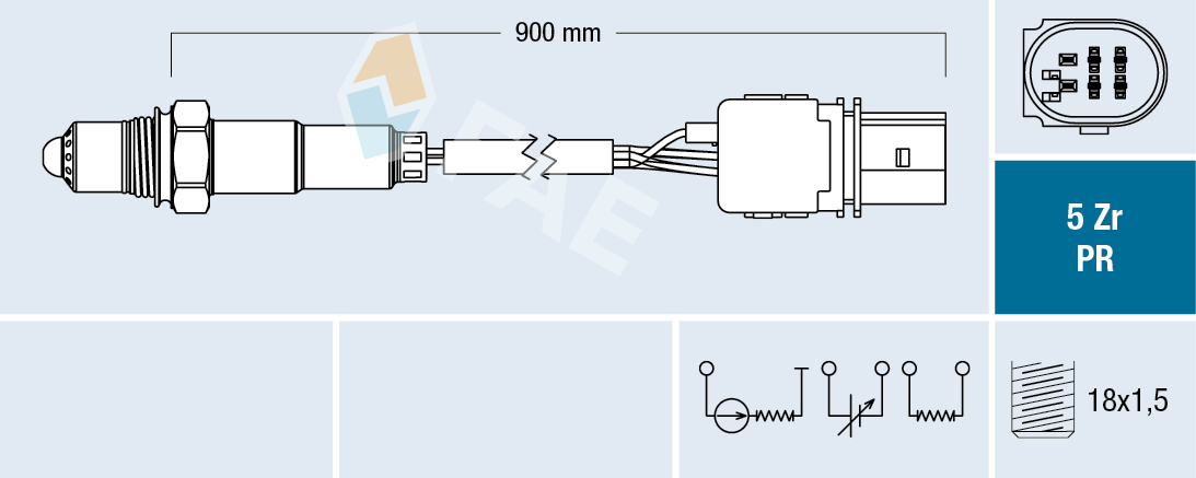 FAE Lambdasonde 75092 for OPEL CADILLAC