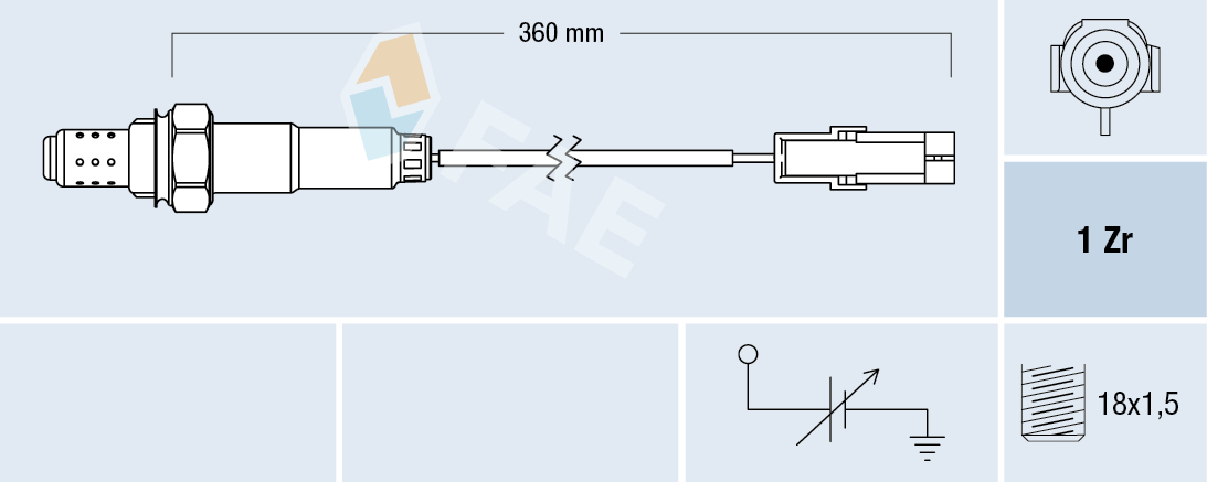 FAE Lambdasonde 77101 for PONTIAC OPEL GENERAL MOTORS CADILLAC HOLDEN CHRYSLER SUZUKI ISUZU STANDARD AUTOMOBILE AMC