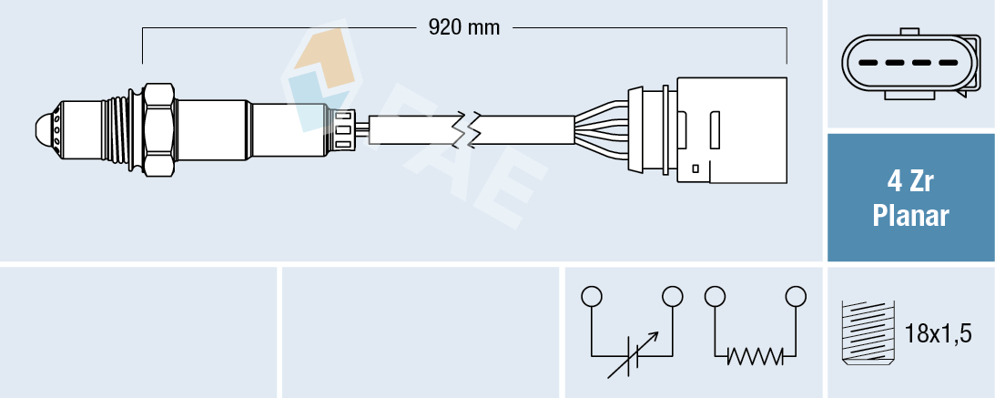 FAE Lambdasonde 77142 for VW SKODA STANDARD AUTOMOBILE