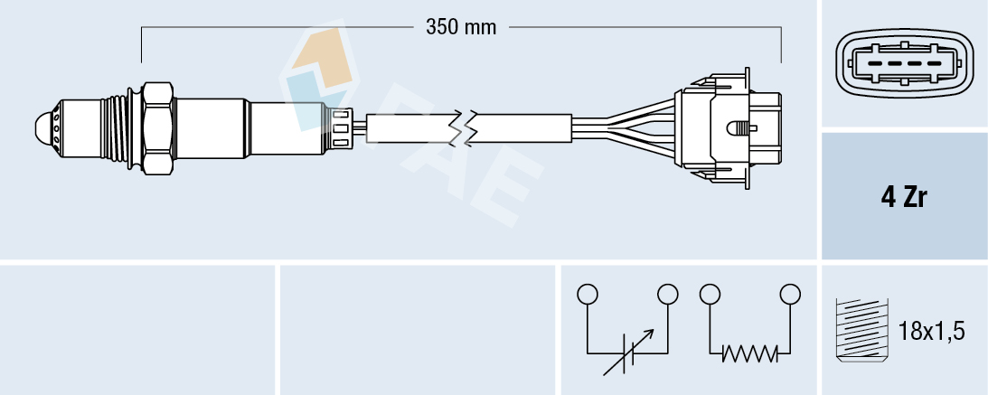 FAE Lambdasonde 77155 for OPEL GENERAL MOTORS HOLDEN