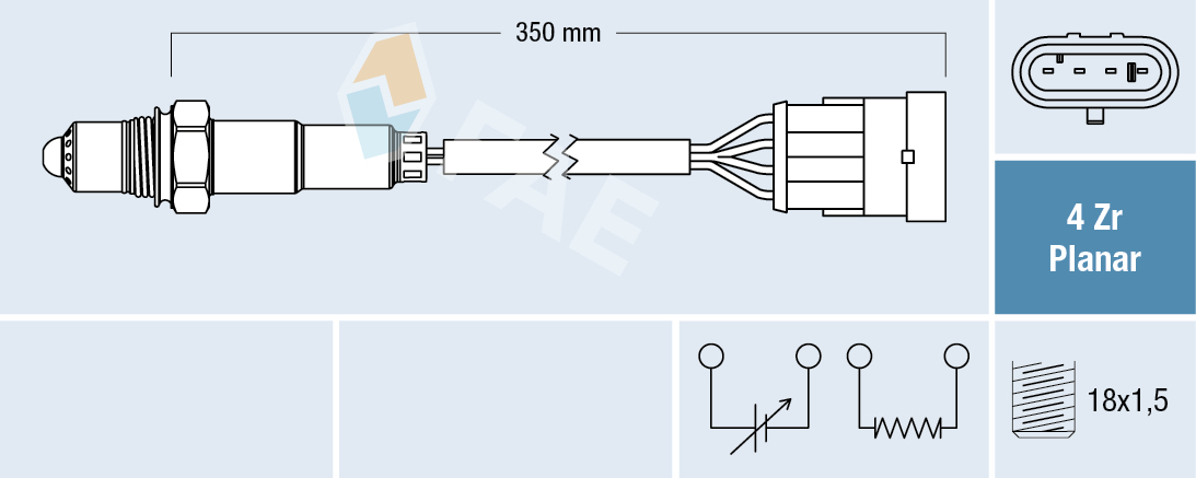 FAE Lambdasonde 77223 for ABARTH FIAT IVECO MOTO GUZZI