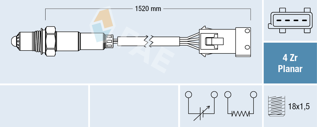 FAE Lambdasonde 77242 for CITROËN MASERATI PEUGEOT CITROËN/PEUGEOT FIAT LANCIA