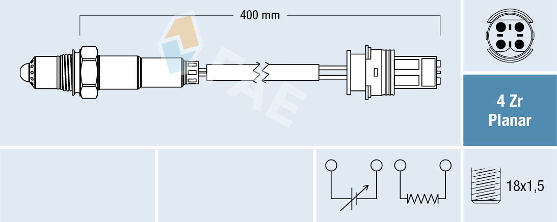 FAE Lambdasonde 77251 for DODGE MERCEDES-BENZ SMART STANDARD AUTOMOBILE