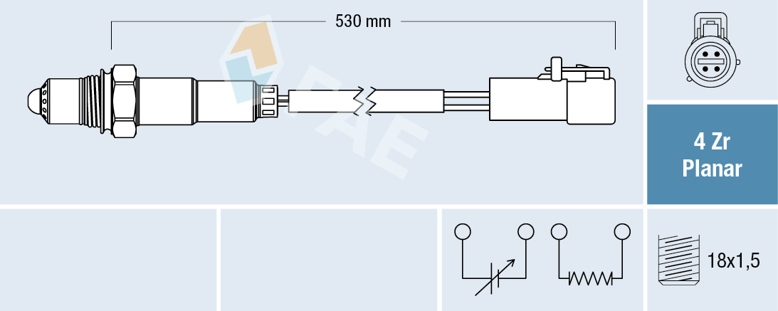 FAE Lambdasonde 77256 for FORD VOLVO MAZDA PININFARINA JAGUAR STANDARD AUTOMOBILE