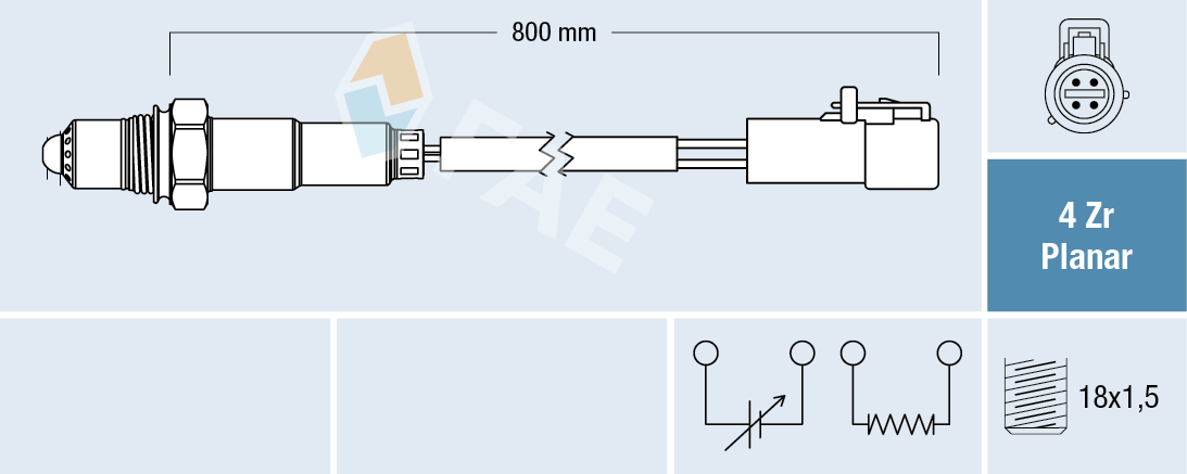 FAE Lambdasonde 77263 for FORD MAZDA VW STANDARD AUTOMOBILE