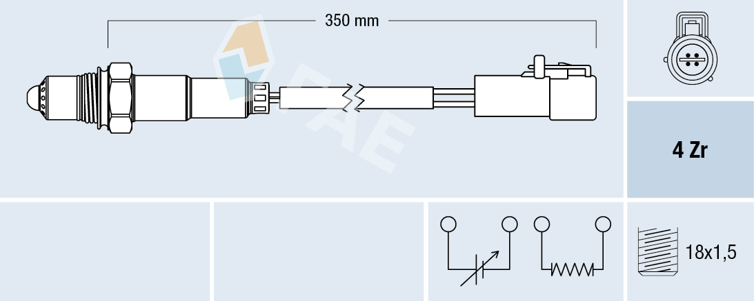FAE Lambdasonde 77264 for FORD MAZDA