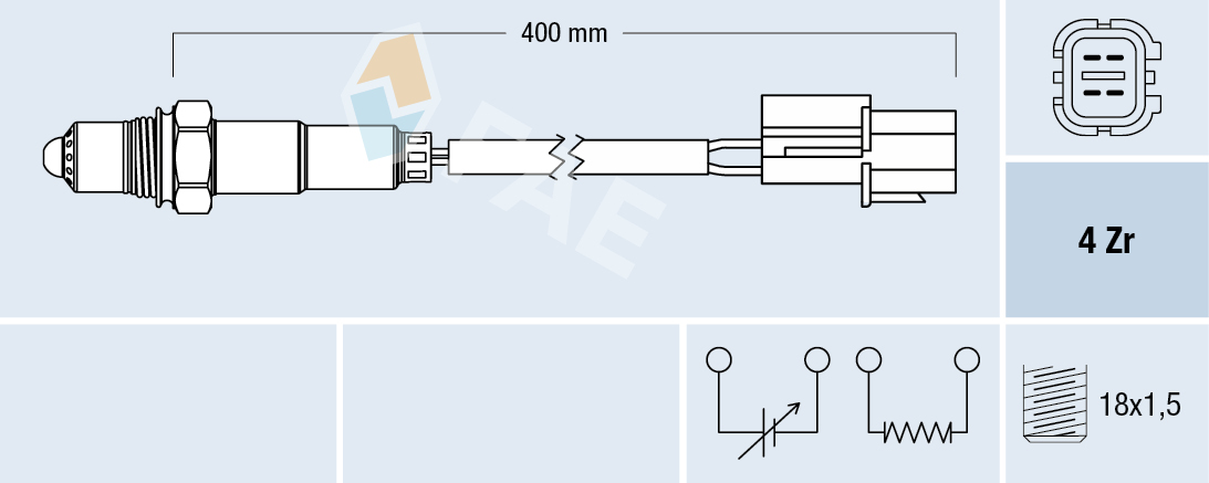 FAE Lambdasonde 77290 for VOLVO MITSUBISHI STANDARD AUTOMOBILE