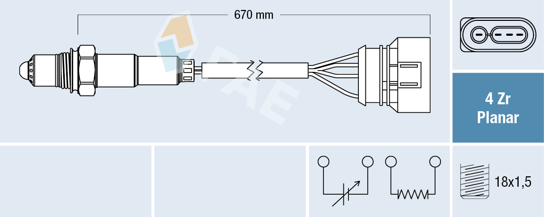 FAE Lambdasonde 77302 for VAG SEAT VW STANDARD AUTOMOBILE