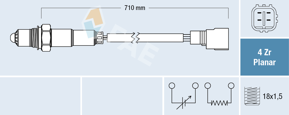 FAE Lambdasonde 77311 for TOYOTA STANDARD AUTOMOBILE