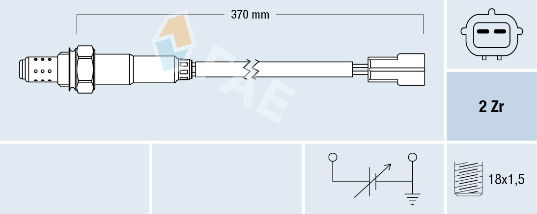 FAE Lambdasonde 77323 for DAEWOO MAZDA