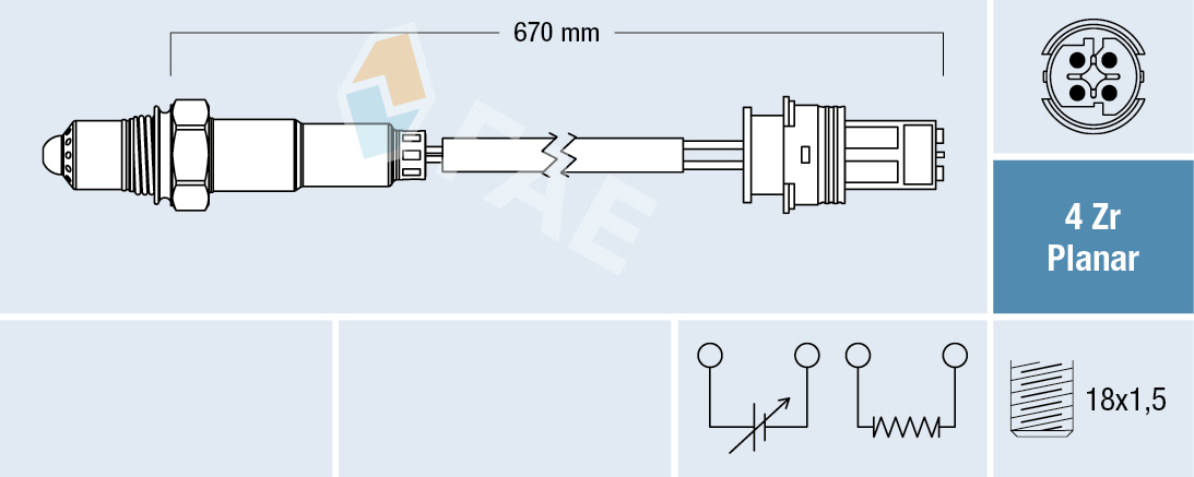 FAE Lambdasonde 77328 for MERCEDES-BENZ