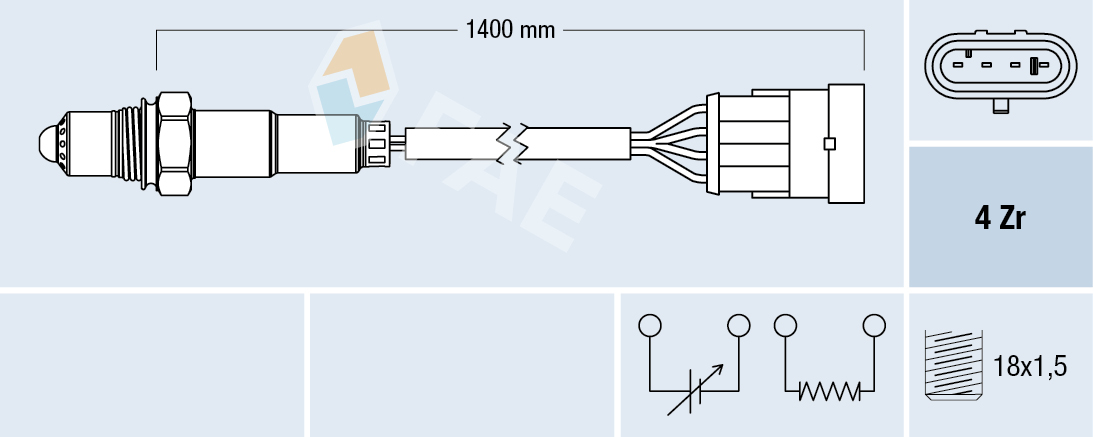 FAE Lambdasonde 77364 for FIAT ABARTH