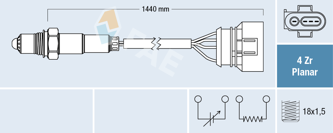 FAE Lambdasonde 77401 efter katalysator for VAG SKODA STANDARD AUTOMOBILE