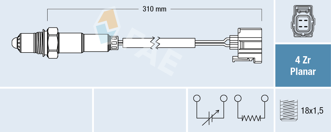 FAE Lambdasonde 77427 for KARMANN SMART MERCEDES-BENZ MCLAREN