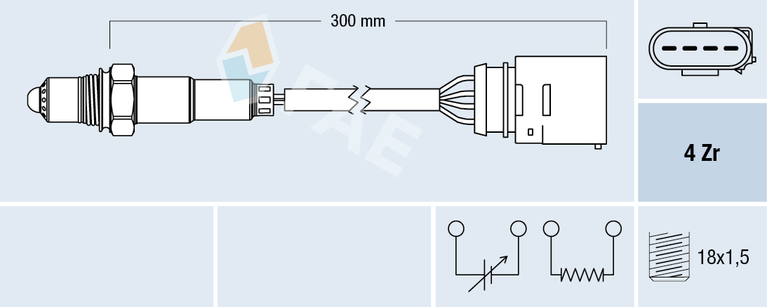 FAE Lambdasonde 77435 for VW/SEAT