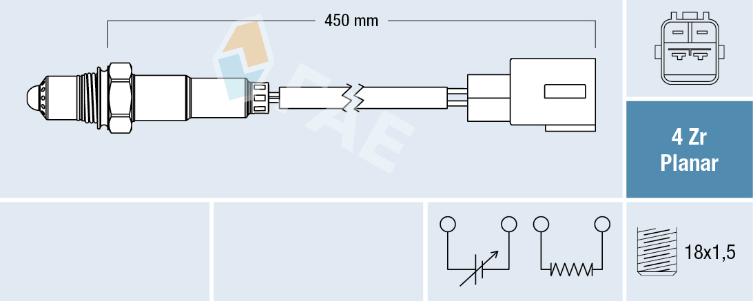 FAE Lambdasonde 77457 for LEXUS TOYOTA