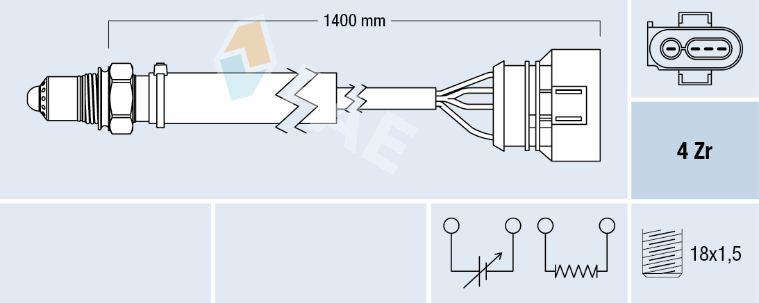 FAE Lambdasonde 77461 for VW VAG STANDARD AUTOMOBILE