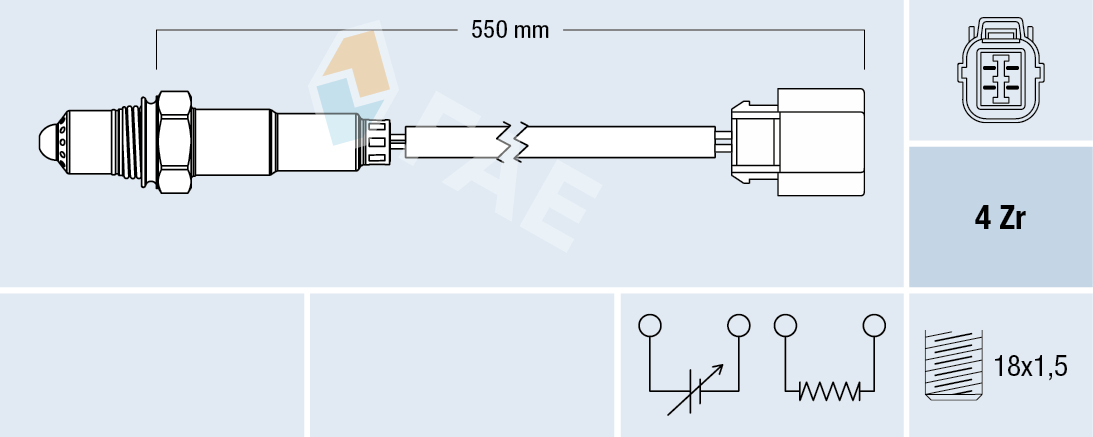 FAE Lambdasonde 77473 for HONDA STANDARD AUTOMOBILE