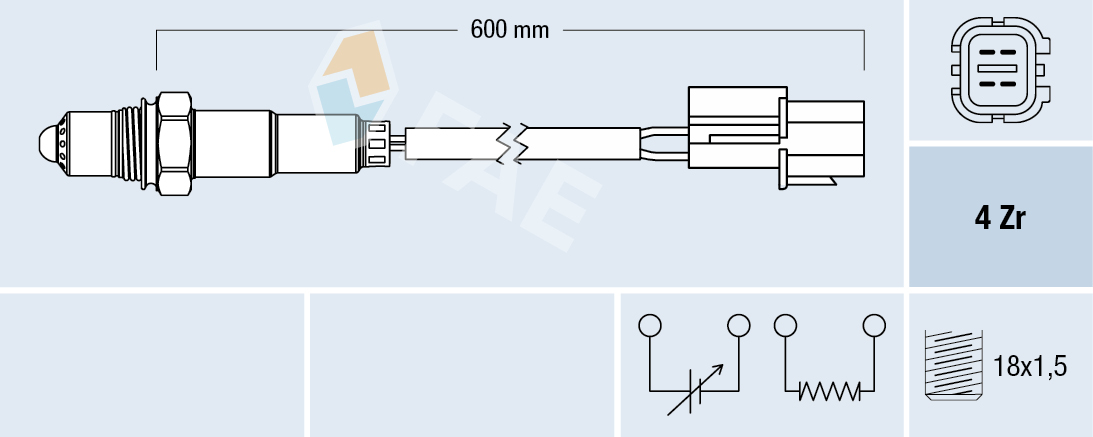 FAE Lambdasonde 77477 for KIA HYUNDAI STANDARD AUTOMOBILE
