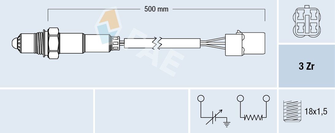 FAE Lambdasonde 77479 for SUBARU STANDARD AUTOMOBILE