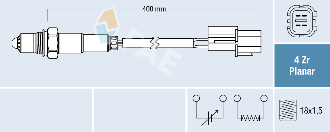 FAE Lambdasonde 77687 for KIA HYUNDAI