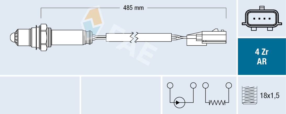 FAE Lambdasonde 75634 for NISSAN RENAULT