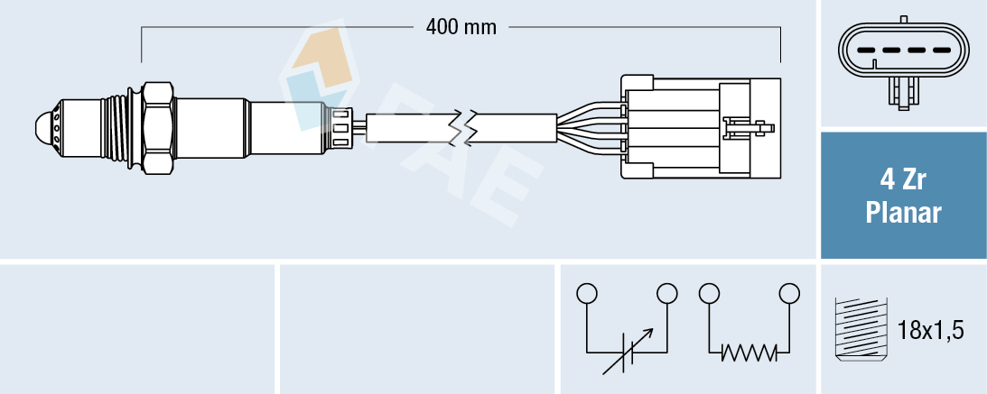 FAE Lambdasonde 77700 for DAEWOO ISUZU