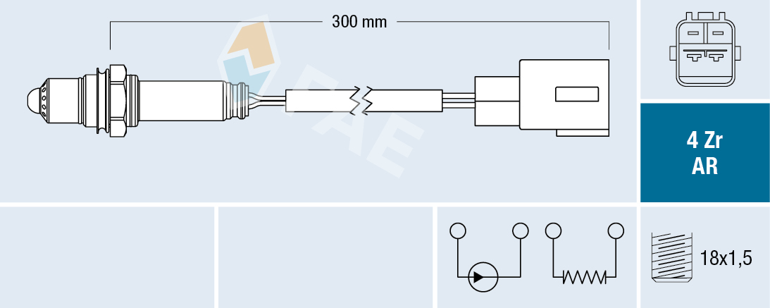 FAE Lambdasonde 75621 for TOYOTA
