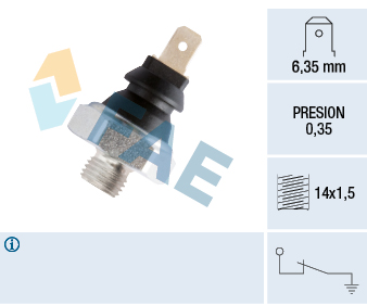 FAE Olietrykskontakt 11410 for PEUGEOT OPEL FORD VOLVO SEAT LANCIA FIAT SAAB GENERAL MOTORS LADA CHRYSLER RENAULT PORSCHE DACIA STANDARD AUTOMOBILE A